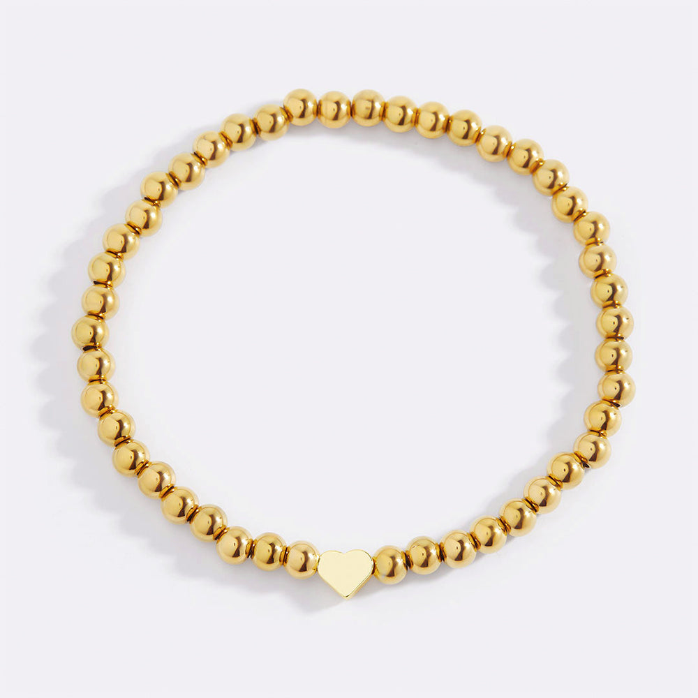 Bracelet à perles coeur