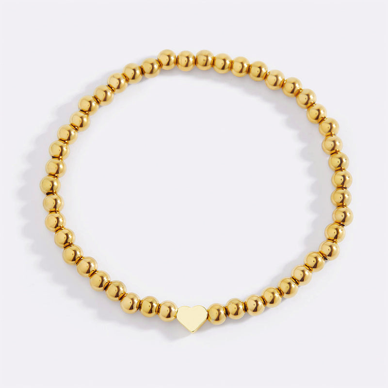 Bracelet à perles coeur