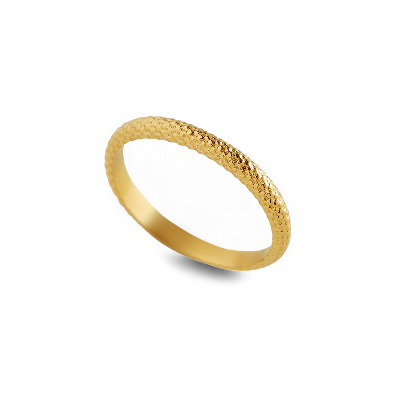 Bague texture serpent