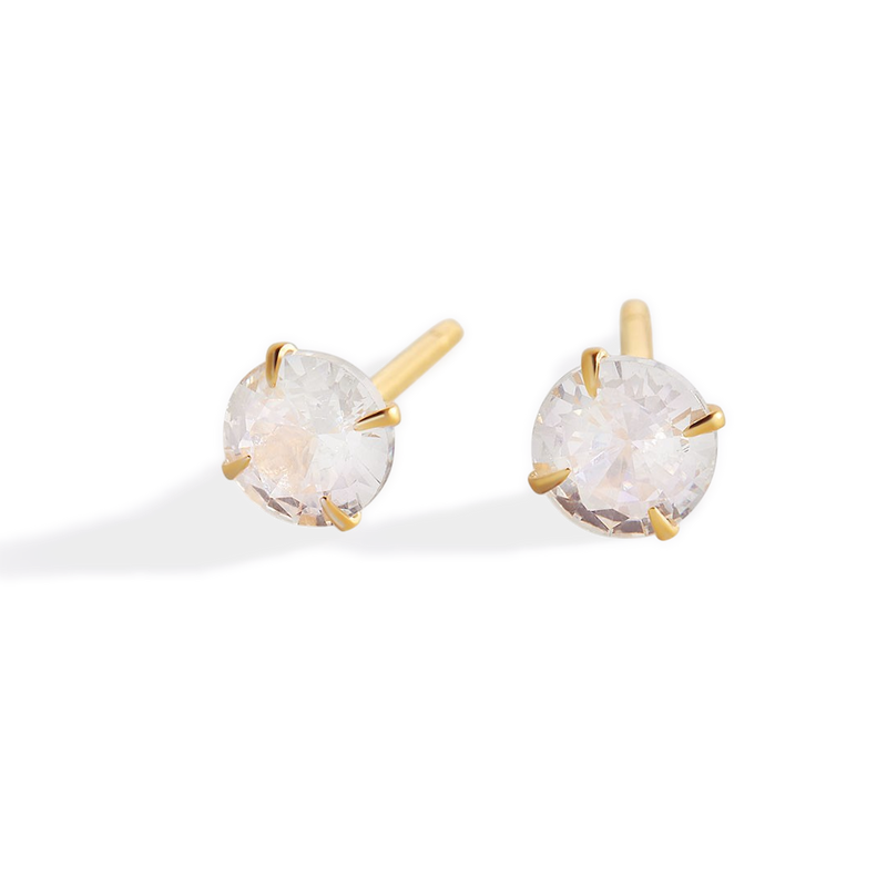 Boucles solitaires classiques 4 mm
