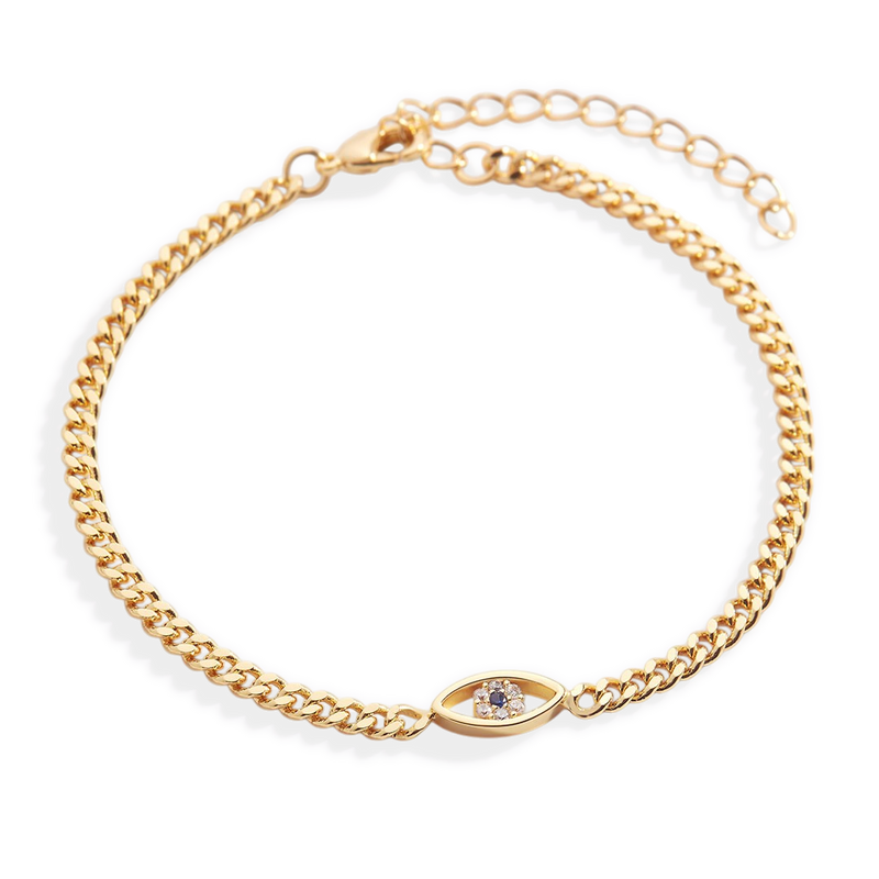 Bracelet cubain œil protecteur délicat