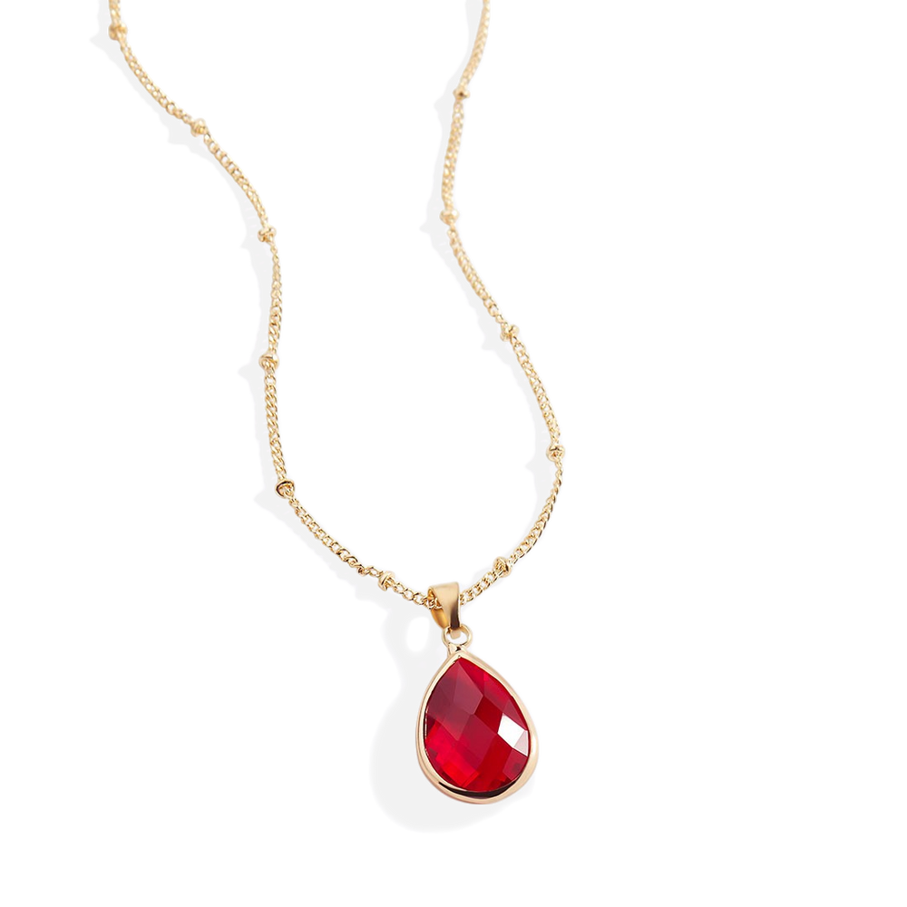Birthstone Drop Pendant Necklace