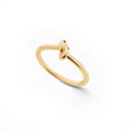 Bague nœud dorée classique