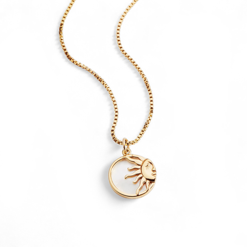 Collier soleil émaillé