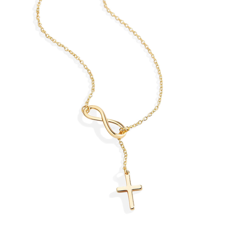 Collier croix infini