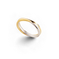 Bague croisée bicolore