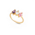Bague pierre de naissance taille marquise