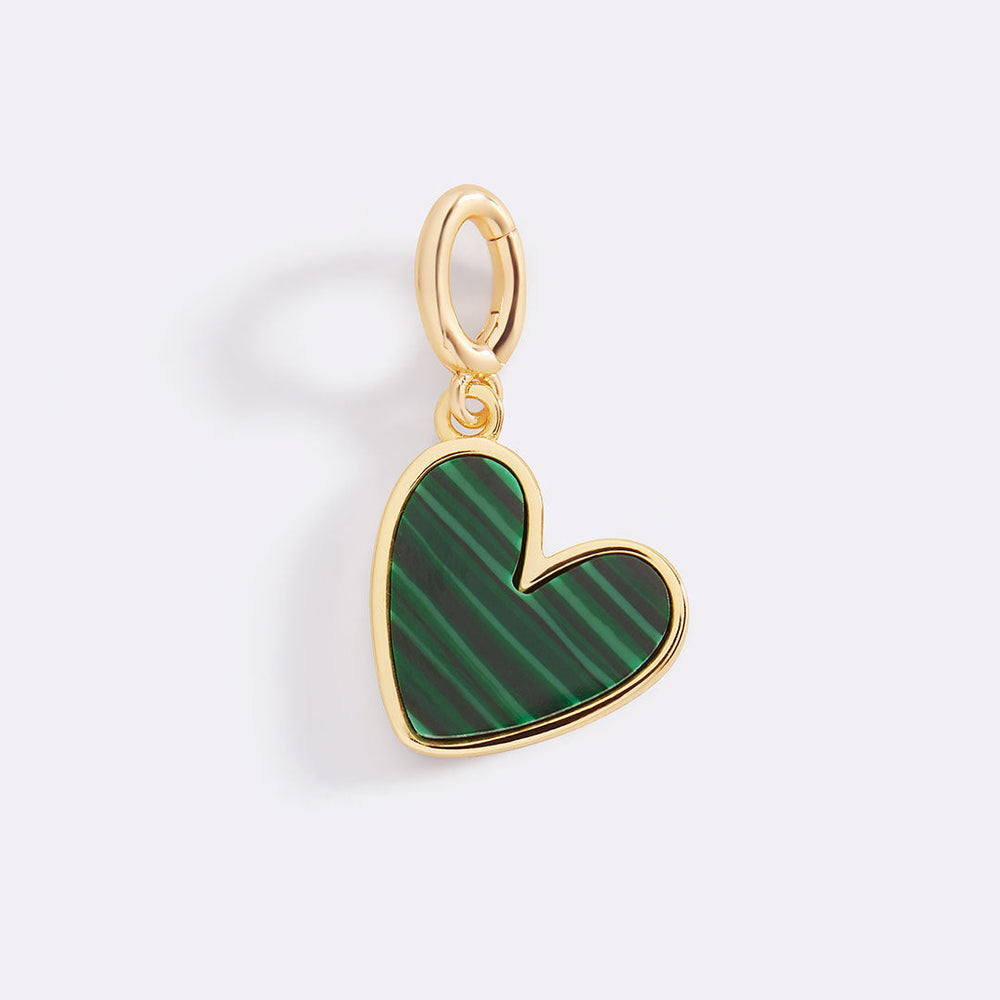 Natural Stone Heart Charm