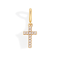 Breloque croix pavée