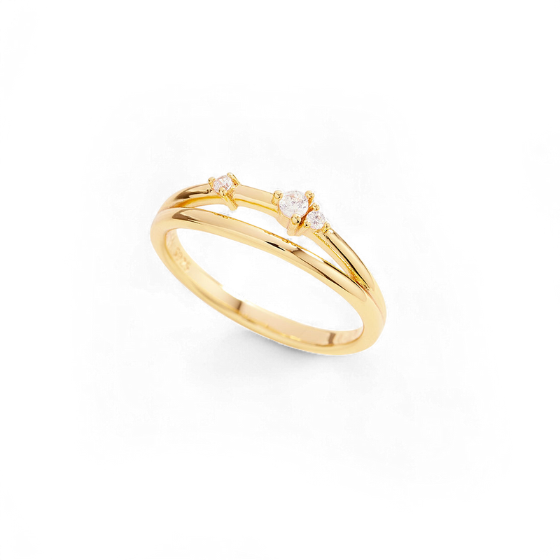 Bague croissant de lune diamant