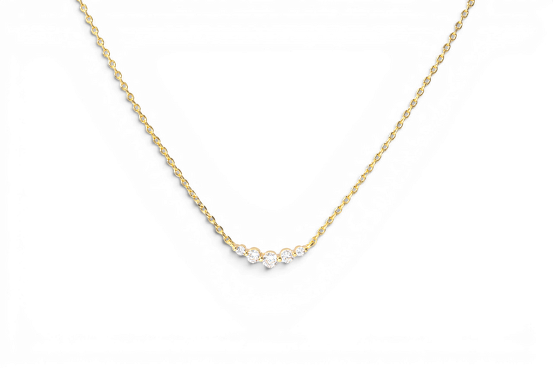 Collier mini arc diamant