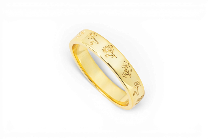 Anneau mini fleur de naissance