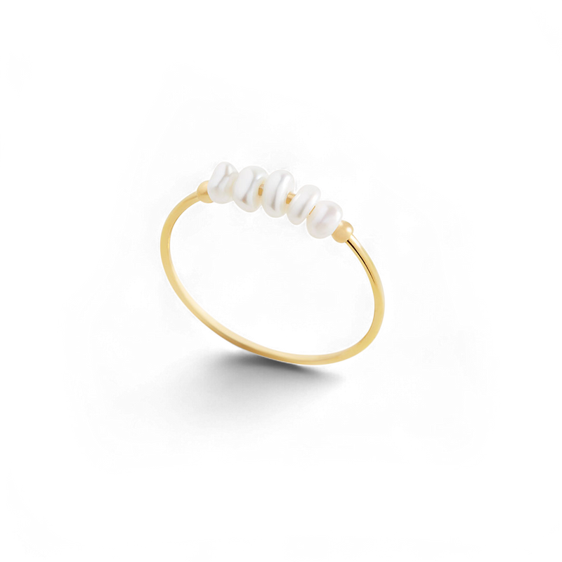 Bague mini perle