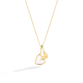 Collier cœur de nacre à initiale