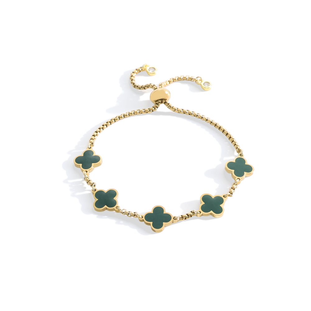 Bracelet charm trèfle
