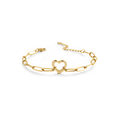 Bracelet trombone cœur ouvert