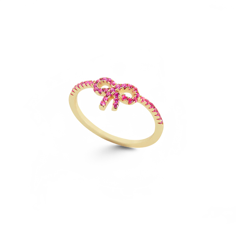 Bague boucle pavée