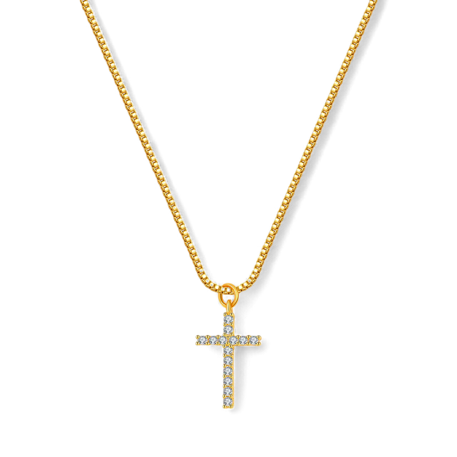 Pave Cross Necklace