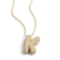 Collier initiale bulle pavée