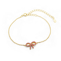 Bracelet boucle rose pavée