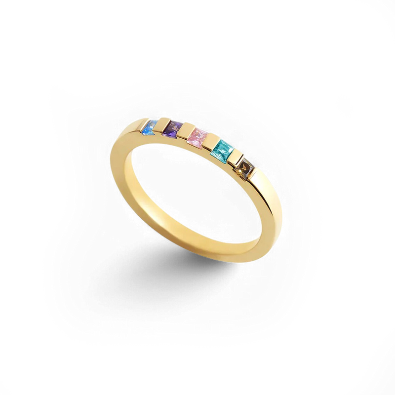 Bague anneau pierre taille princesse