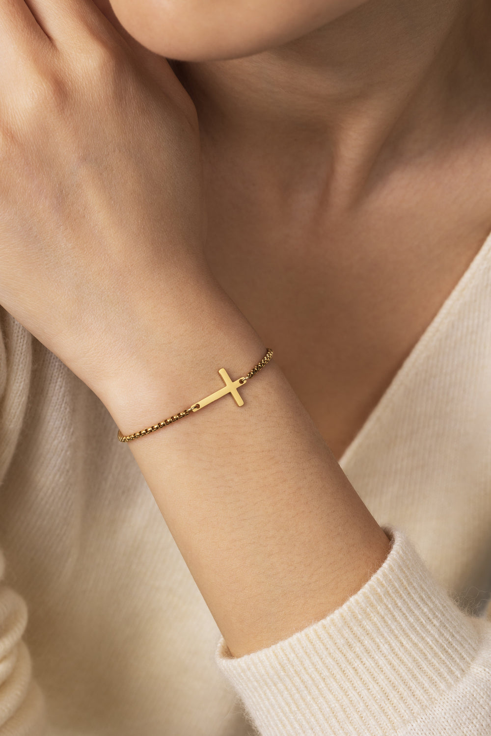 Sideways Cross Slider Bracelet
