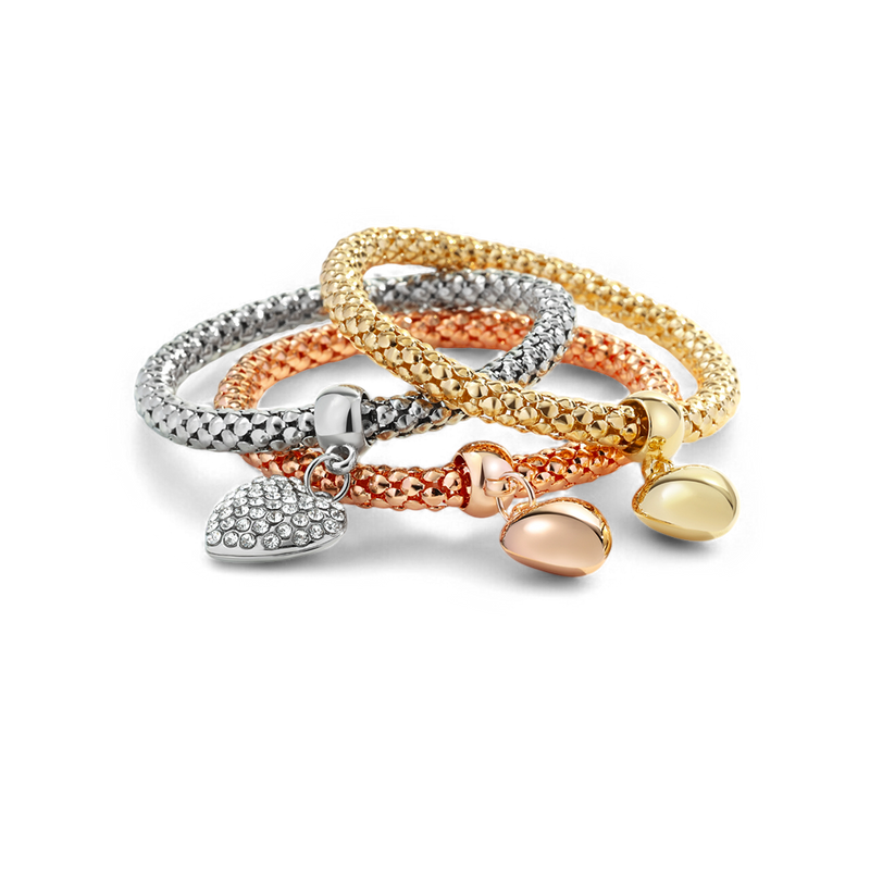 Bracelet cœurs pleins