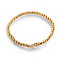 Bracelet extensible à perles initiale diamant