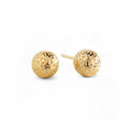 Boucles à tige boules texturées dorées