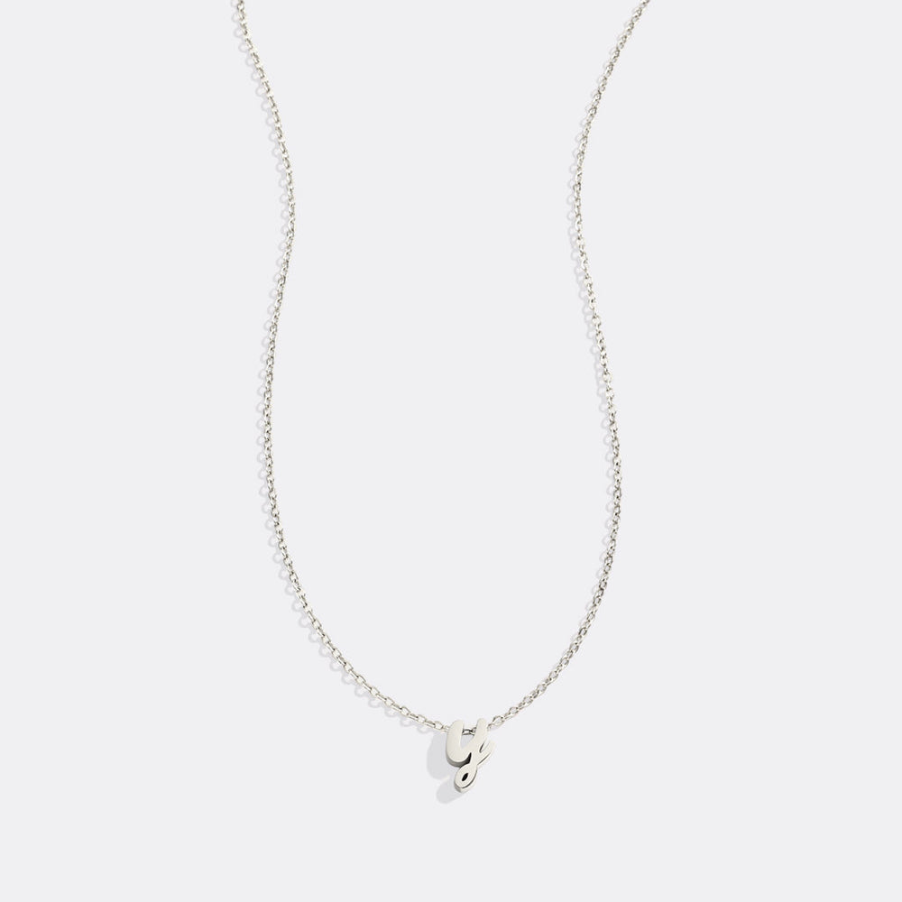 Tiny Script Initial Necklace