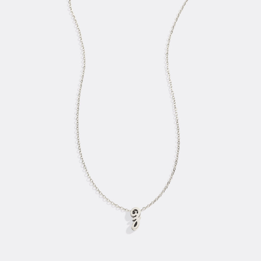 Tiny Script Initial Necklace