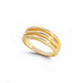 Bague triple dorée