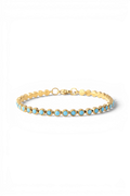 Bracelet rivière turquoise serti clos