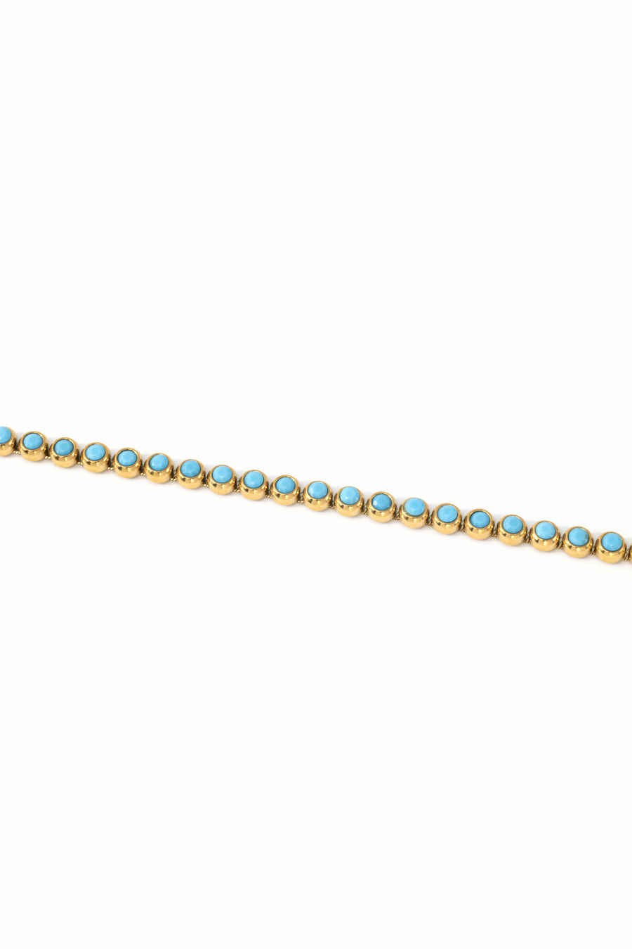 Turquoise Bezel Set Tennis Bracelet