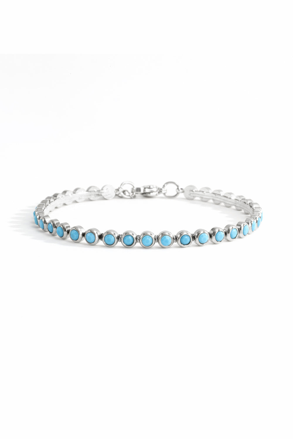 Turquoise Bezel Set Tennis Bracelet