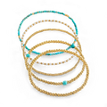 Ensemble de bracelets à perles turquoise