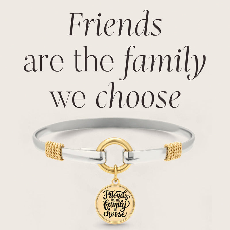 Les amies, la famille qu’on choisit — Bracelet bicolore
