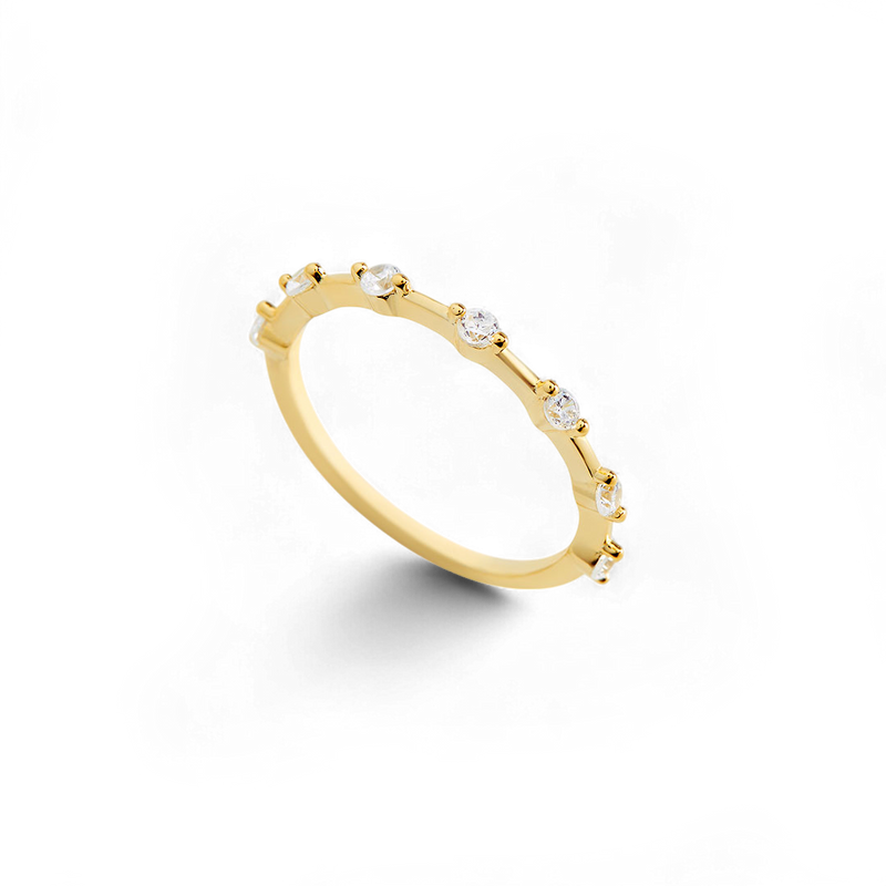 Bague éternité flottante ultra-fine