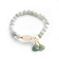 Bracelet jade blanc porte-bonheur