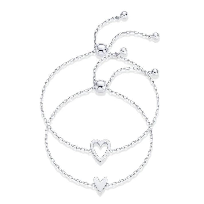 Bracelets Assortis Mère-Fille — Cœurs Entrelacés