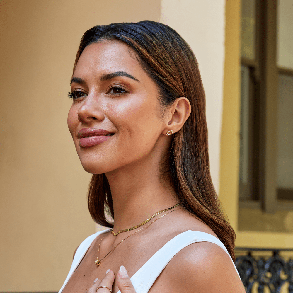 Adela rosettformade örhängen guld – bild 3