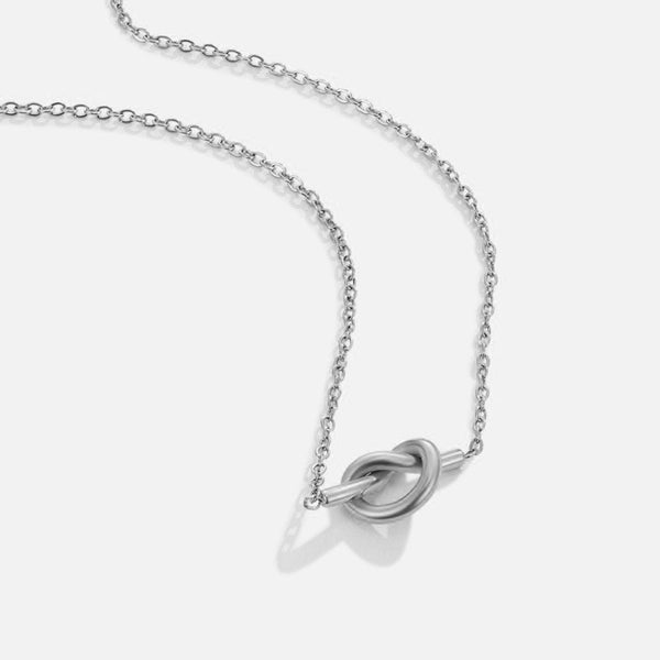 Adela halsband med rosettmotiv silver