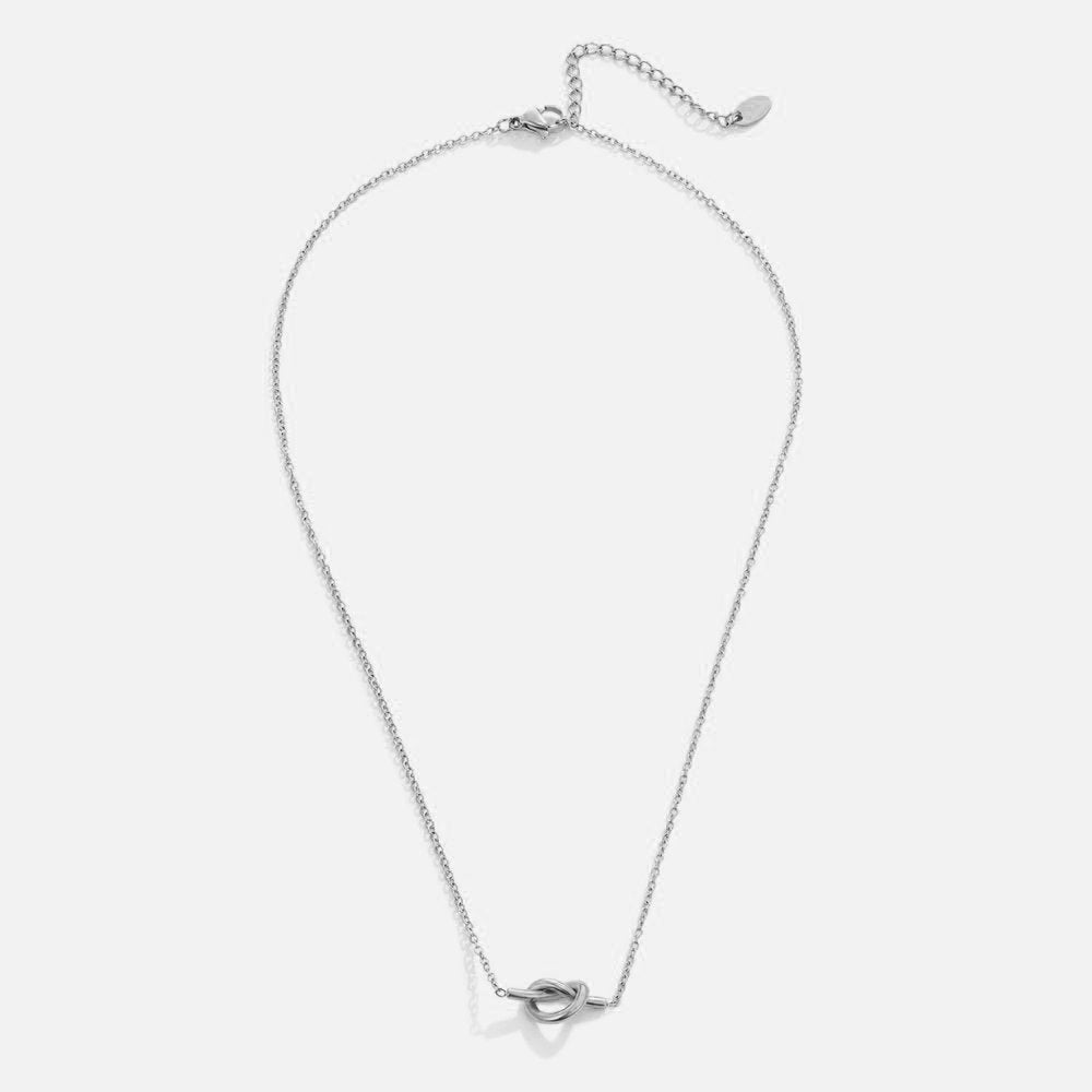 Adela halsband med rosettmotiv silver – bild 3
