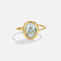 Ring med akvamarinkristall guld