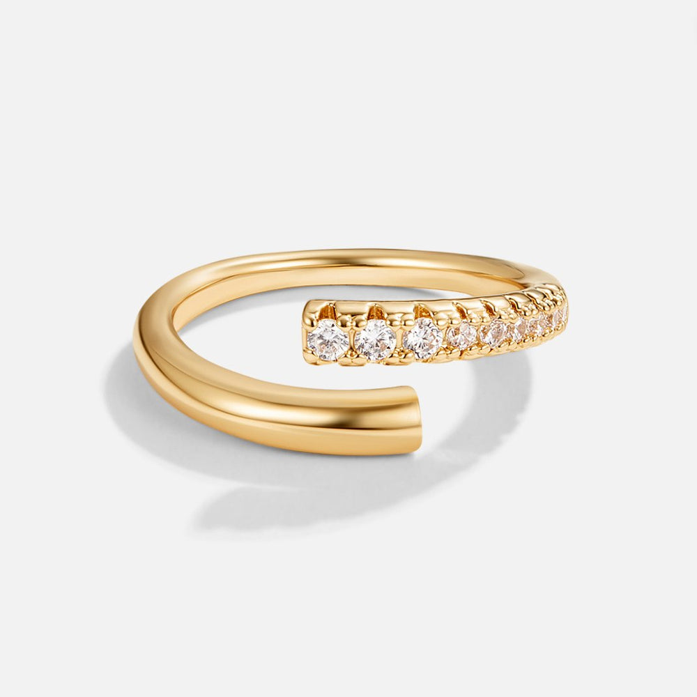 Arya gullfarget wrap-ring med zirkonia – bilde 3