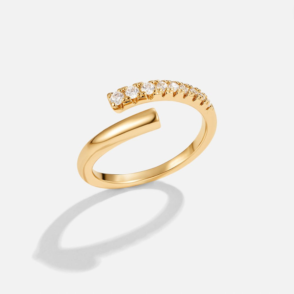 Arya gullfarget wrap-ring med zirkonia – bilde 4