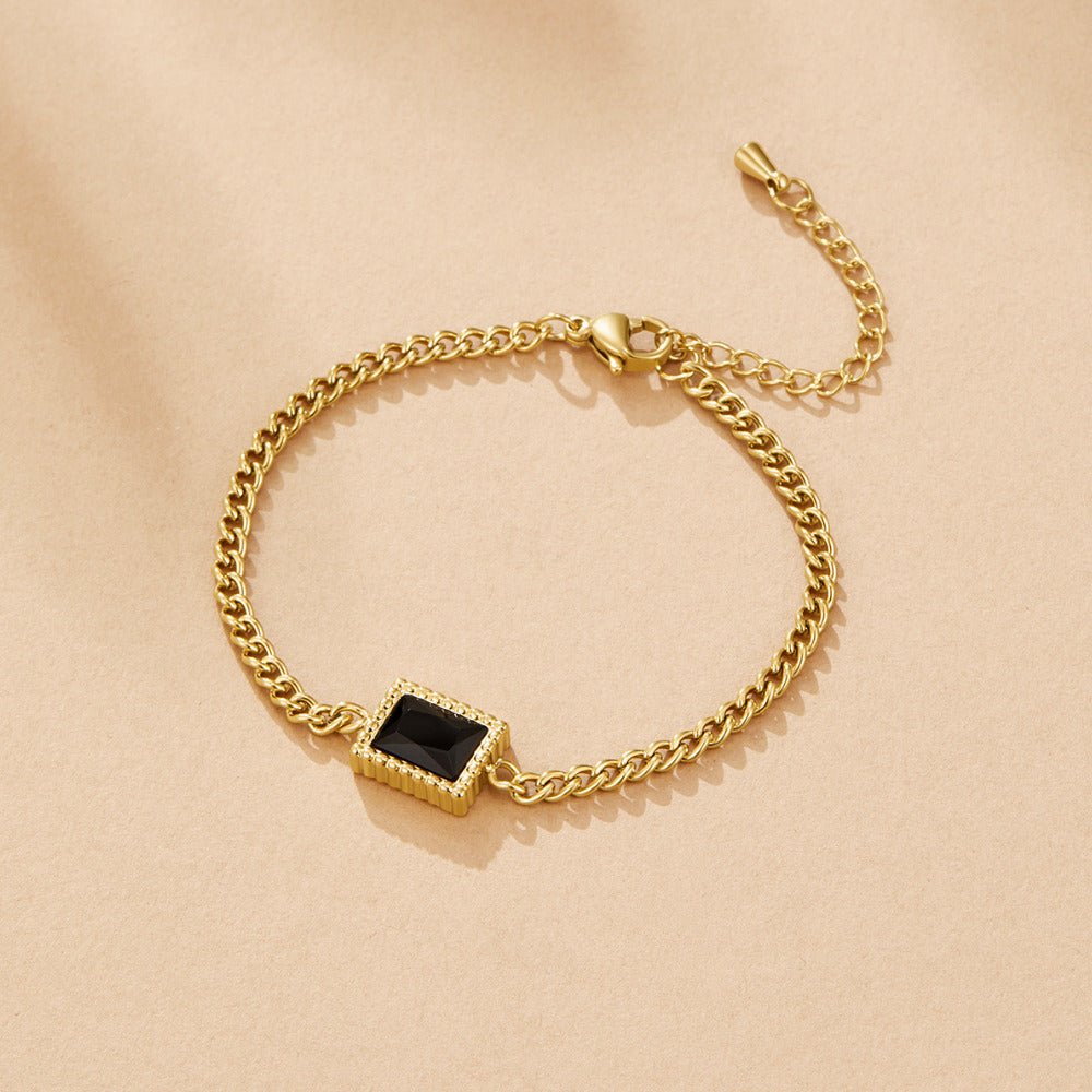 Svart og gullfarget 18K gullbelagt armbånd – bilde 3