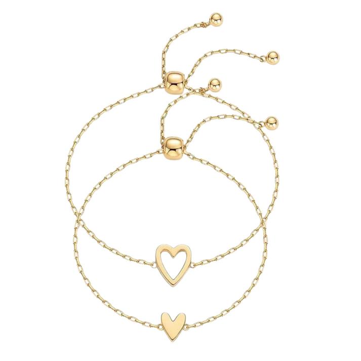 Bracelets Assortis Mère-Fille — Cœurs Entrelacés