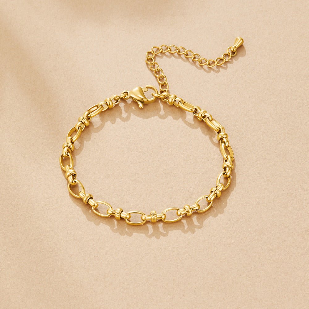 Cami armband med knutna länkar guld – bild 3