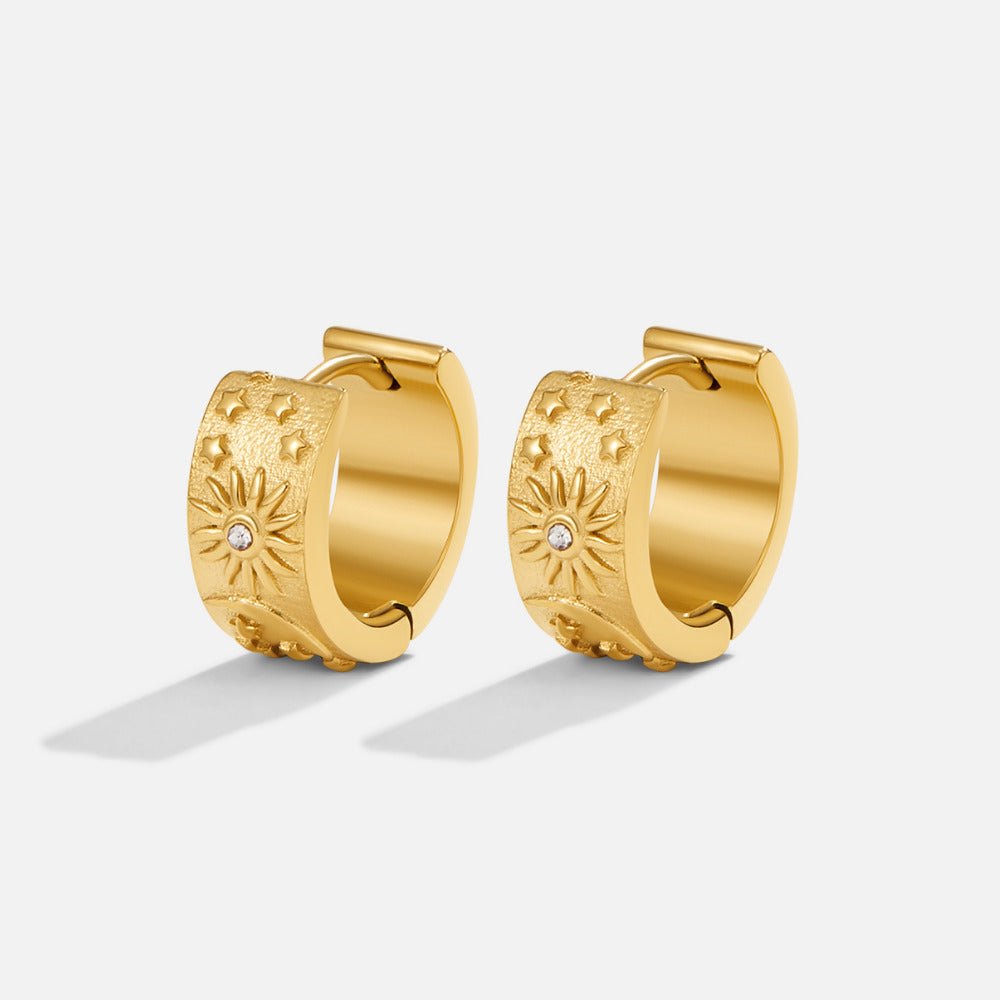 Celestial gullfargede hoops i 18K gullbelagt rustfritt stål – bilde 4